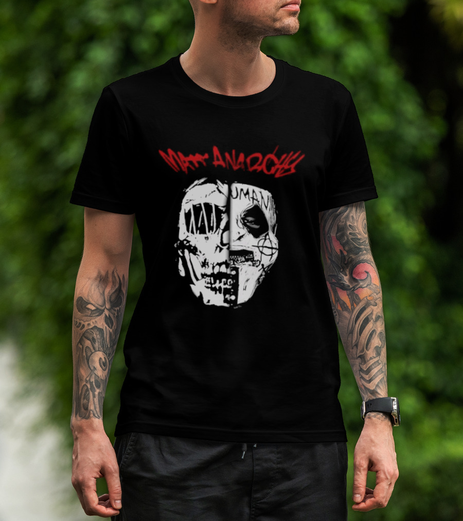 Matt Anarchy White Duality Mask T-Shirt