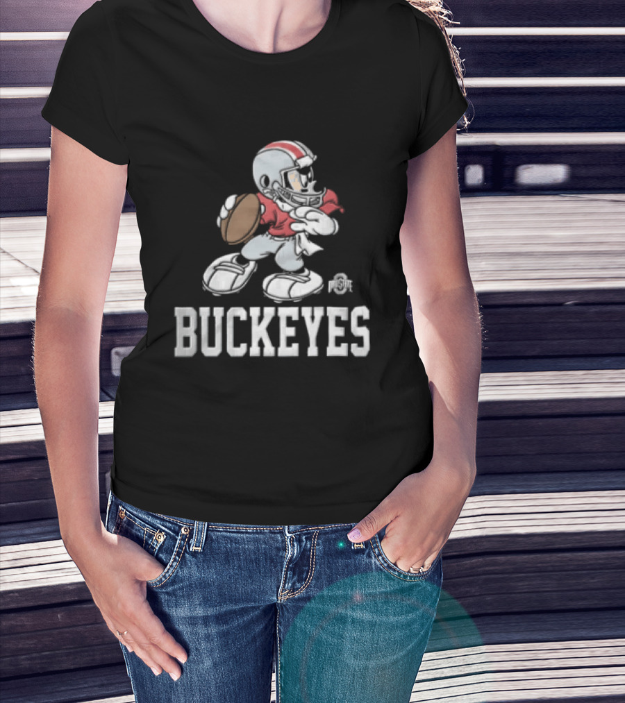 Ohio State Buckeyes Mickey Mouse Football Uniform T-Shirt