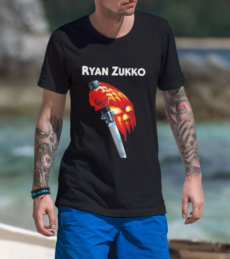 Ryan Zukko Killer Pumpkin Comb Halloween T-Shirt