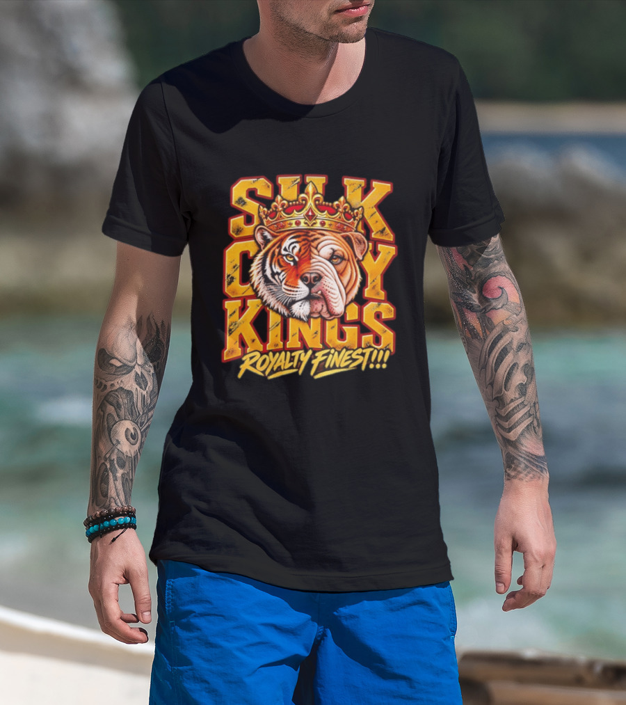 Silk City Kings Royalty Finest Regal Tiger Bulldog Duo T-Shirt