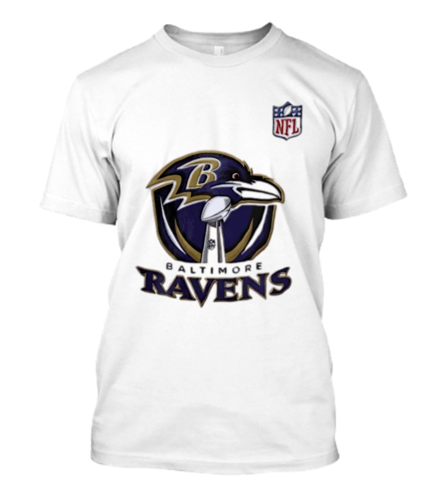 Baltimore Ravens Lamar Jackson 8 NFL Logo Ravens Football T-Shirt
