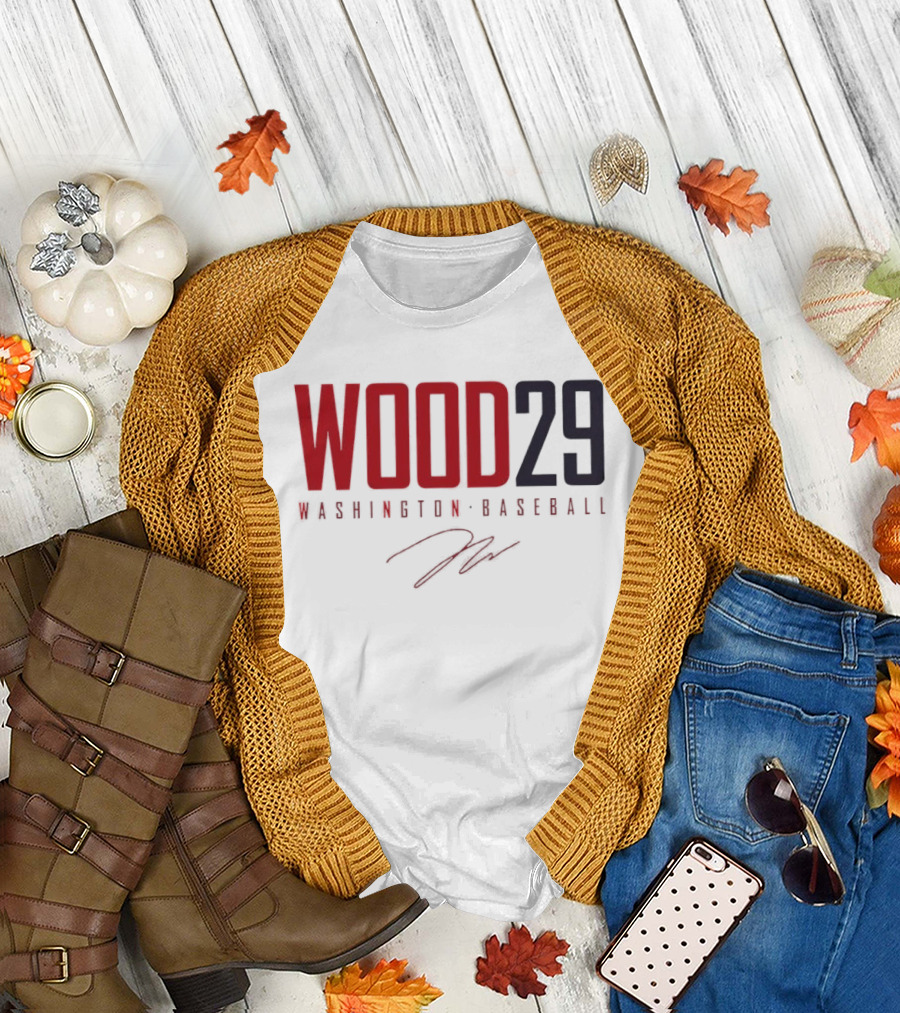 Wood 29 Washington Baseball T-Shirt