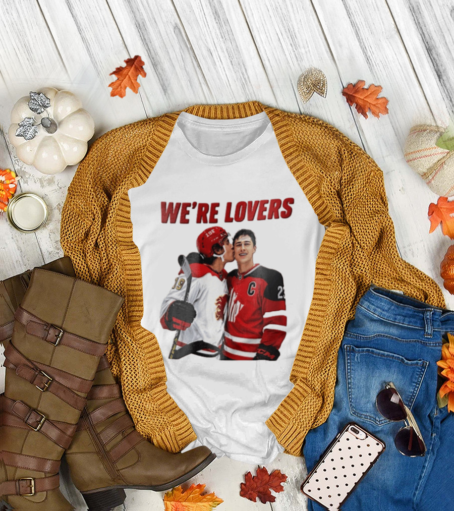 NHL Calgary Flames Matthew Tkachuk Quinn Hughes We're Lovers T-Shirt