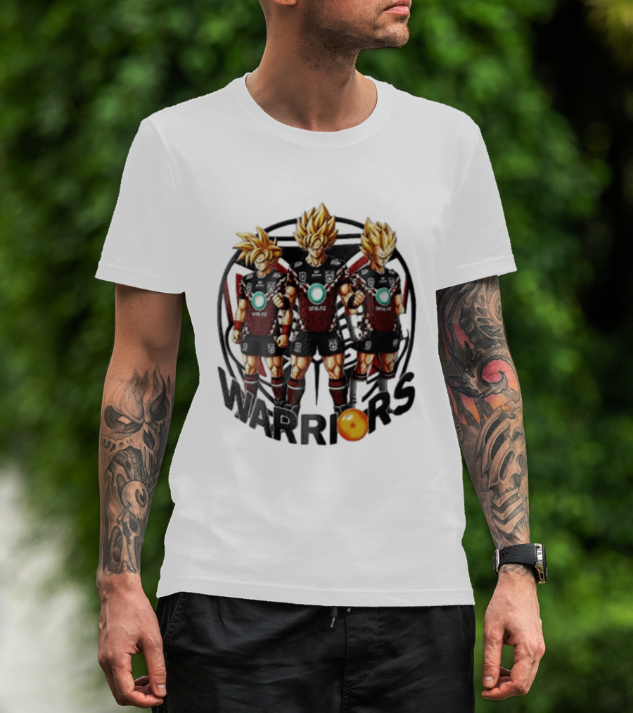 NRL New Zealand Warriors One NZ Super Saiyan Warriors Fusion T-Shirt