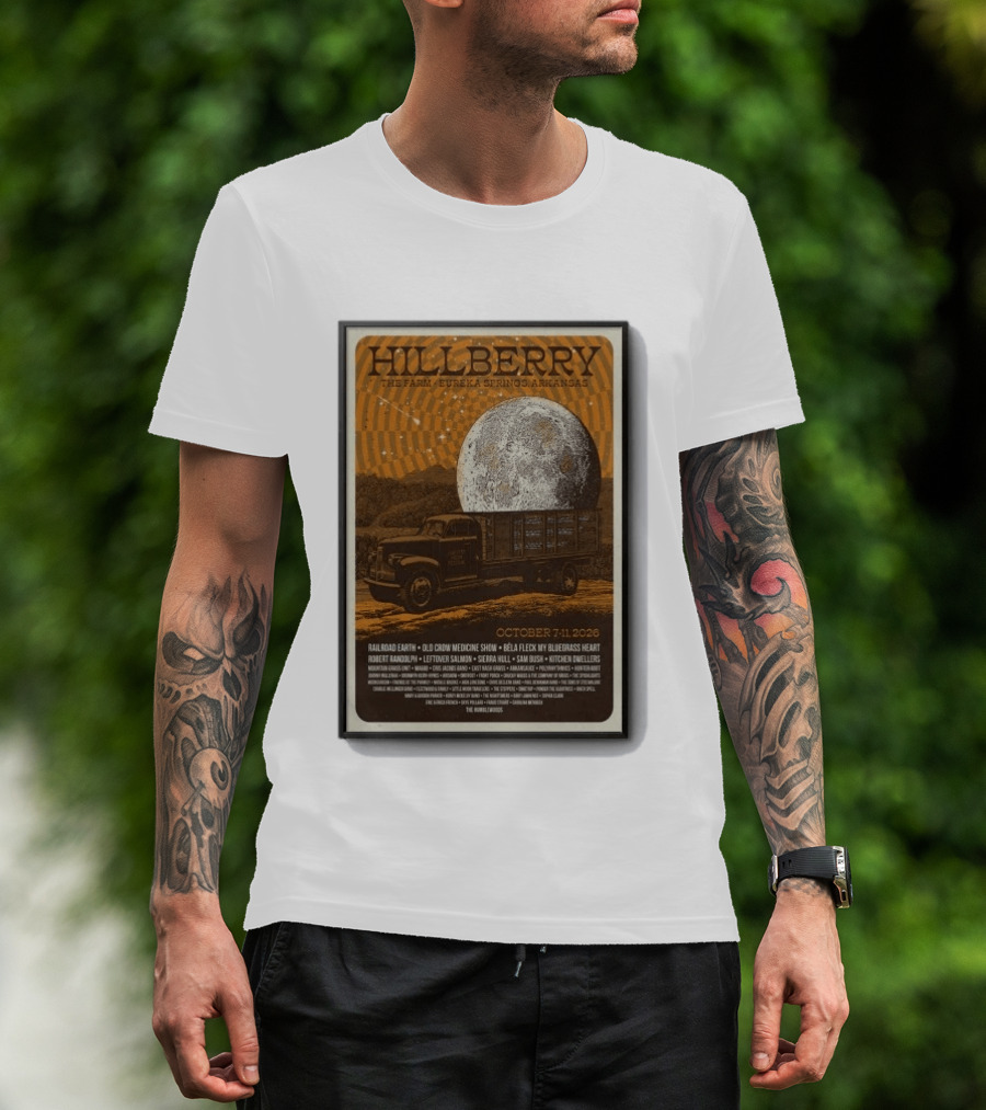 Hillberry Festival 2026 The Farm Eureka Springs Arkansas October 7 11 Railroad Earth Old Crow Medicine Show Bella Fleck T-Shirt