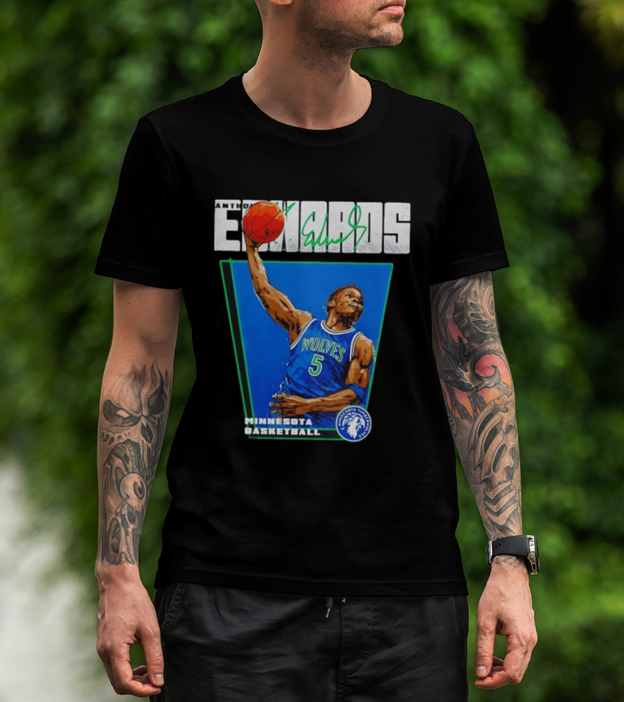 Anthony Edwards Minnesota Basketball Timberwolves Dunking Action T-Shirt