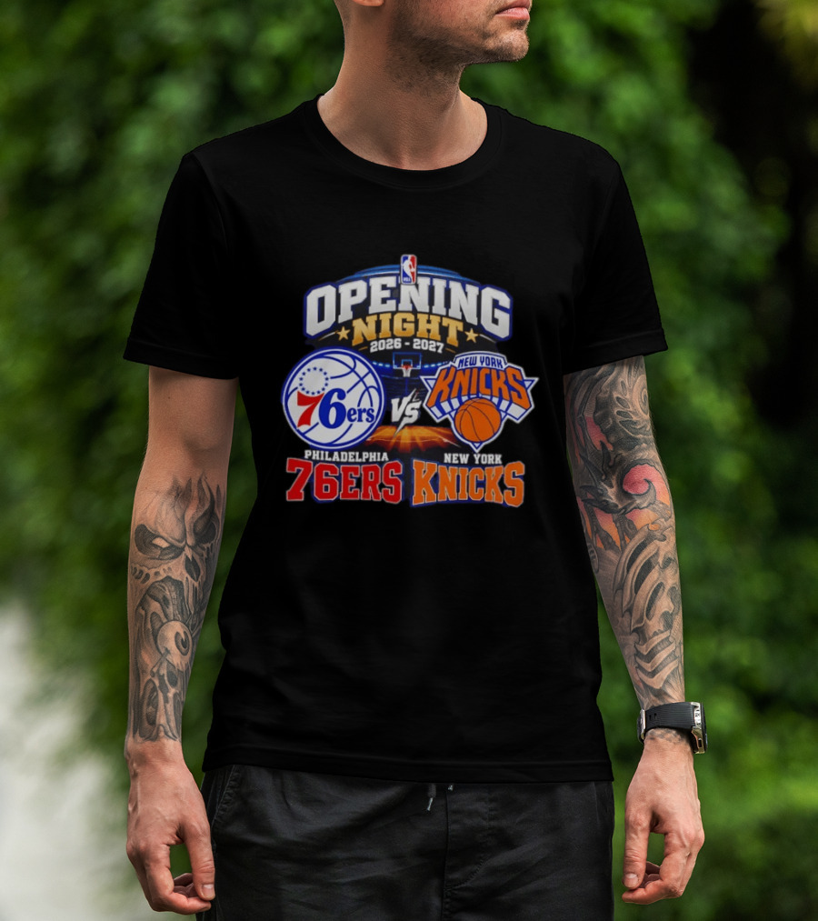 Philadelphia 76ers Vs New York Knicks NBA Opening Night 2026 2027 Matchup Event Highlights T-Shirt