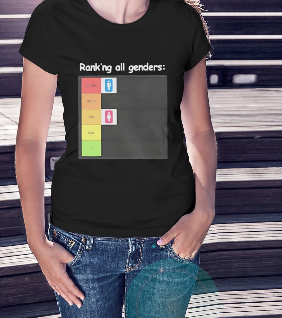 Ranking All Genders GOATed Good Mid Bad D T-Shirt