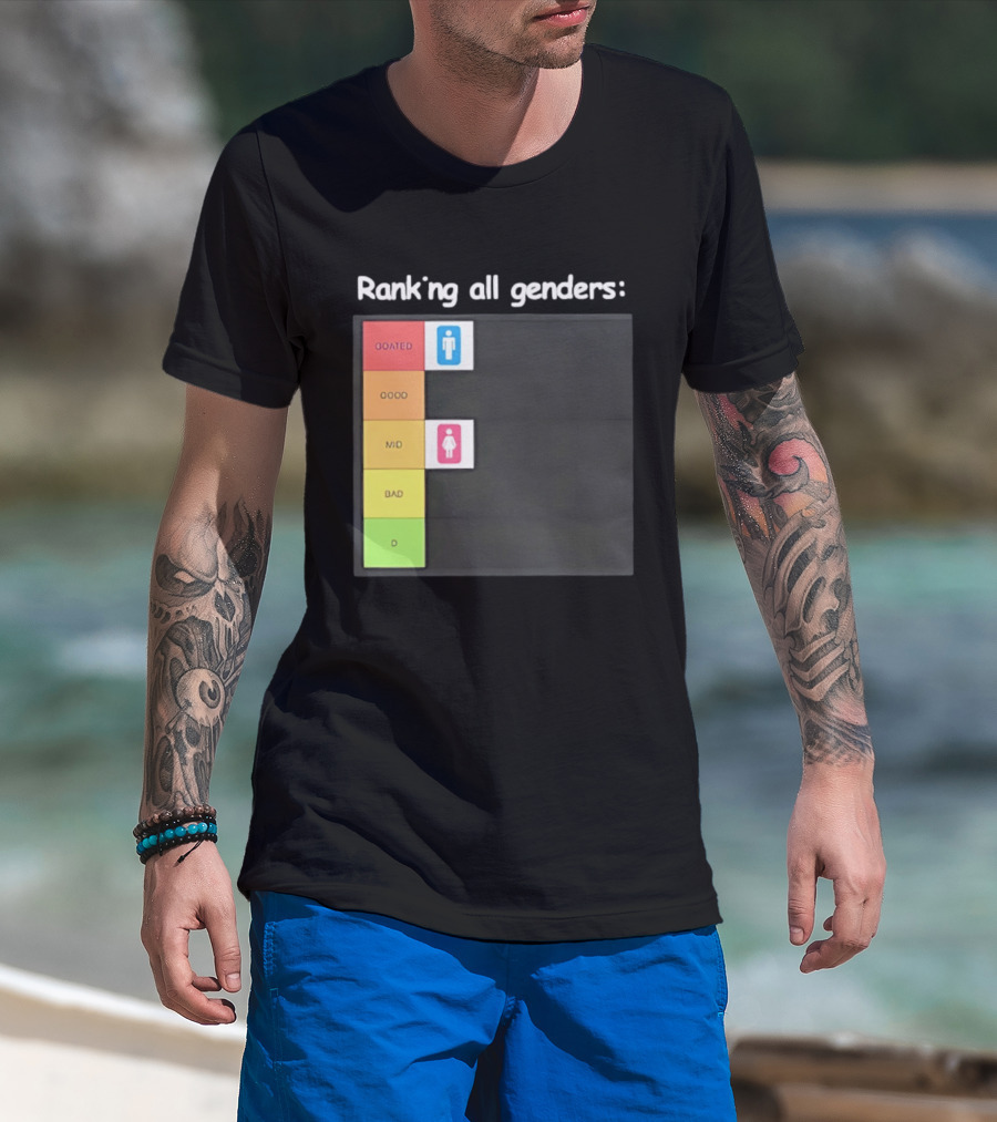 Ranking All Genders GOATed Good Mid Bad D T-Shirt