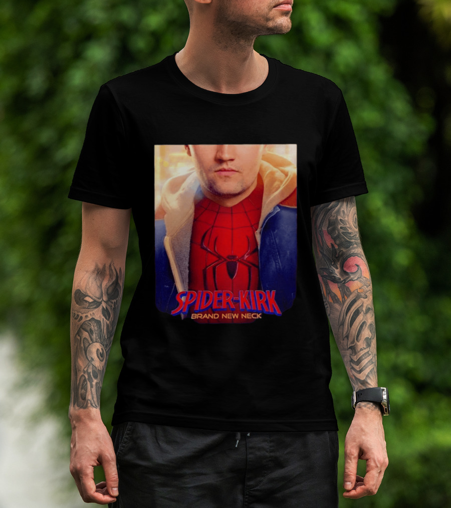 Spider Kirk Brand New Neck Spider Man X Charlie Kirk T-Shirt