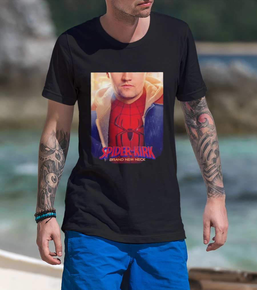 Spider Kirk Brand New Neck Spider Man X Charlie Kirk T-Shirt