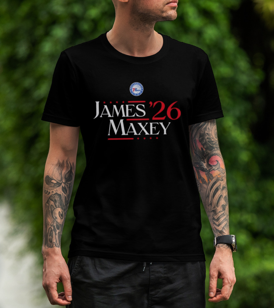Philadelphia 76ers James Maxey '26 Campaign T-Shirt