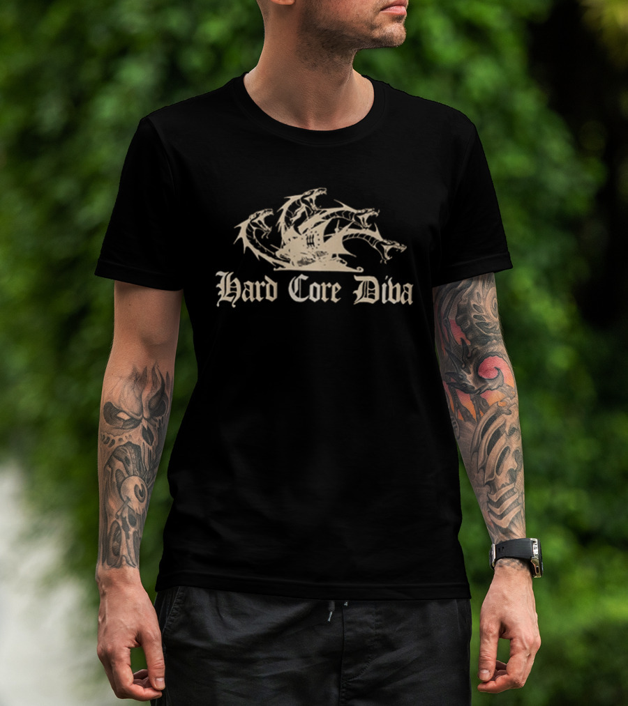 Niteharts Store Hard Core Diva Isoxo H.C.D. Piracy Dragon T-Shirt