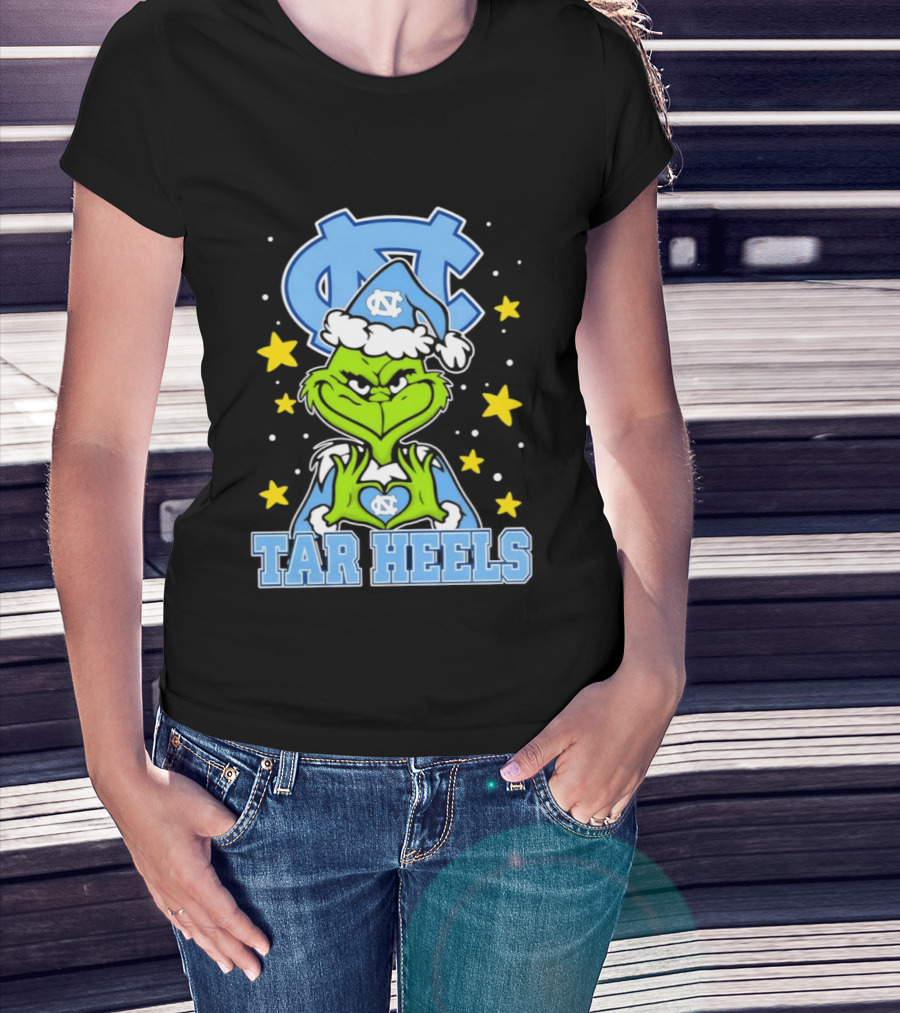 UNC Tar Heels Grinch Christmas NC T-Shirt