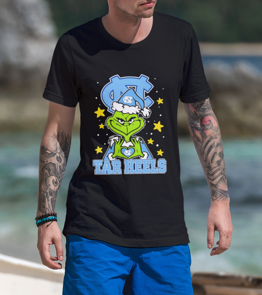 UNC Tar Heels Grinch Christmas NC T-Shirt