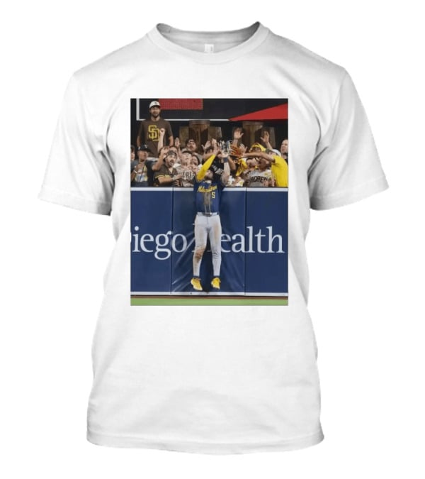 Milwaukee Brewers Garrett Mitchell Incredible Game Saving Catch Padres Fans T-Shirt