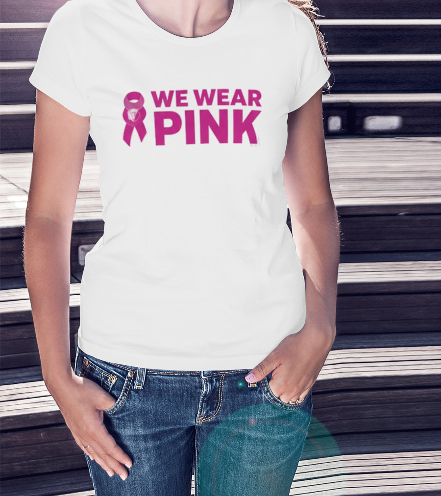 Memphis Grizzlies We Wear Pink Breast Cancer Awareness Support T-Shirt