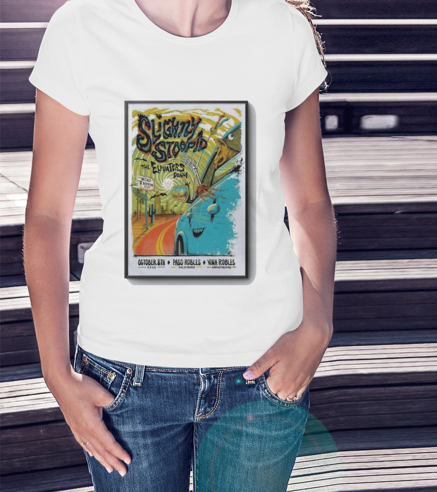 Slightly Stoopid And The Elovaters Concert Vina Robles Paso Robles CA Oct 8 2026 Road Trippin T-Shirt