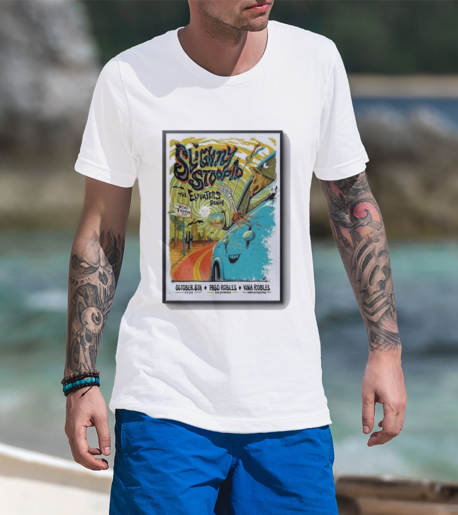 Slightly Stoopid And The Elovaters Concert Vina Robles Paso Robles CA Oct 8 2026 Road Trippin T-Shirt