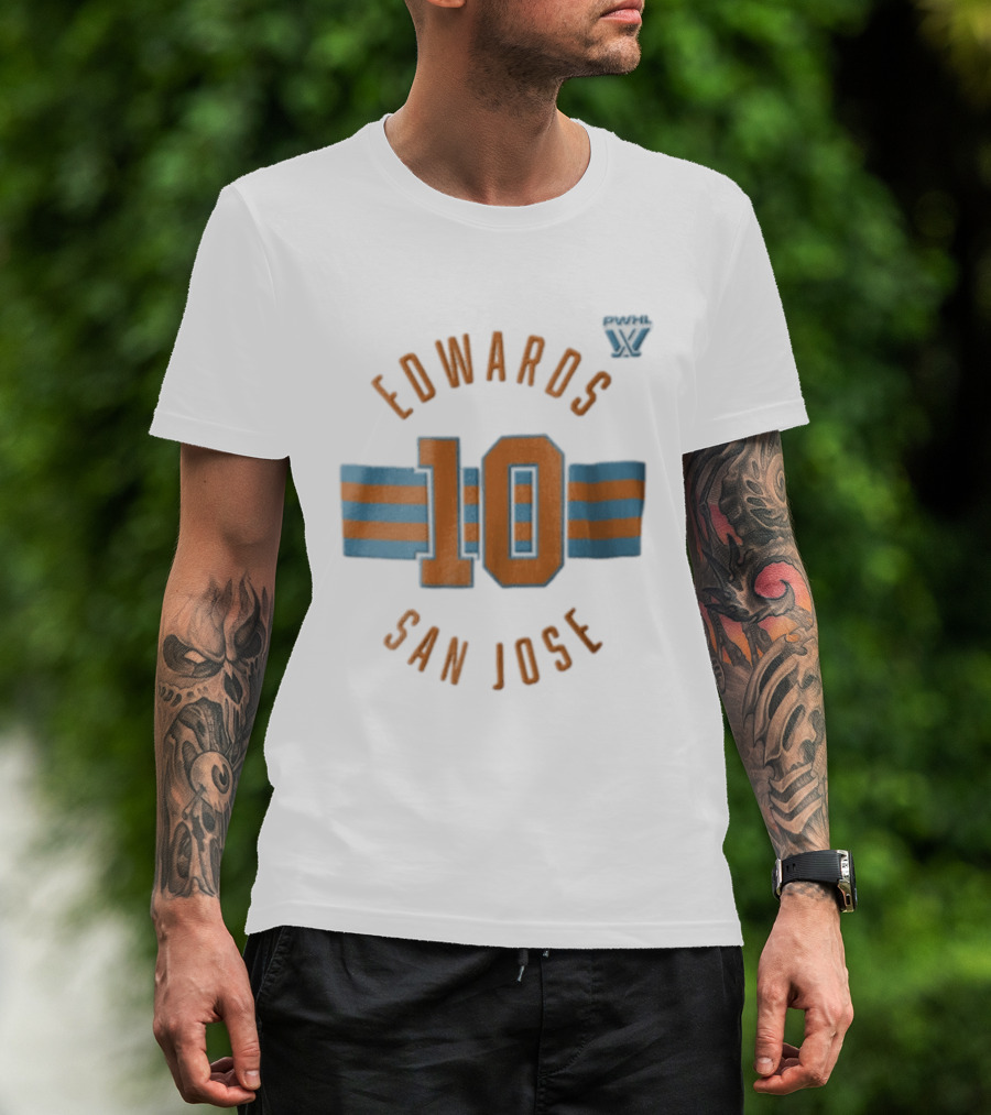 PWHL Edwards 10 San Jose Jersey Name Number T-Shirt