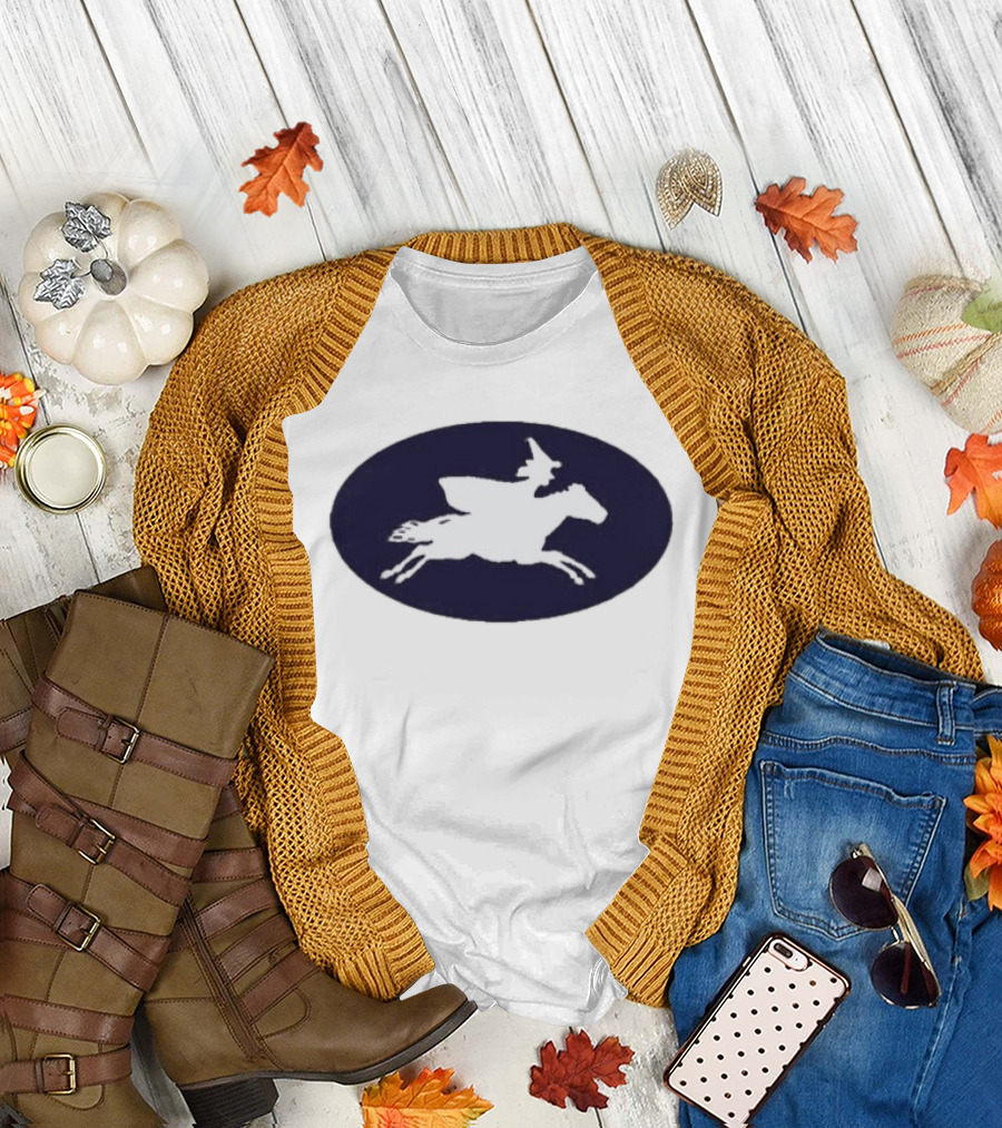 Witch Riding Horse Halloween T-Shirt