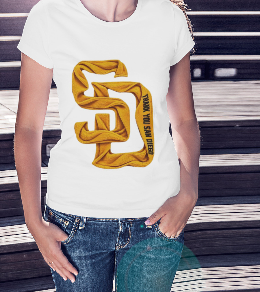 San Diego Padres Thank You San Diego SD Scarf T-Shirt