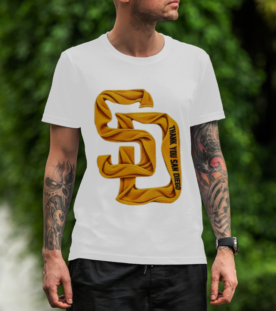 San Diego Padres Thank You San Diego SD Scarf T-Shirt