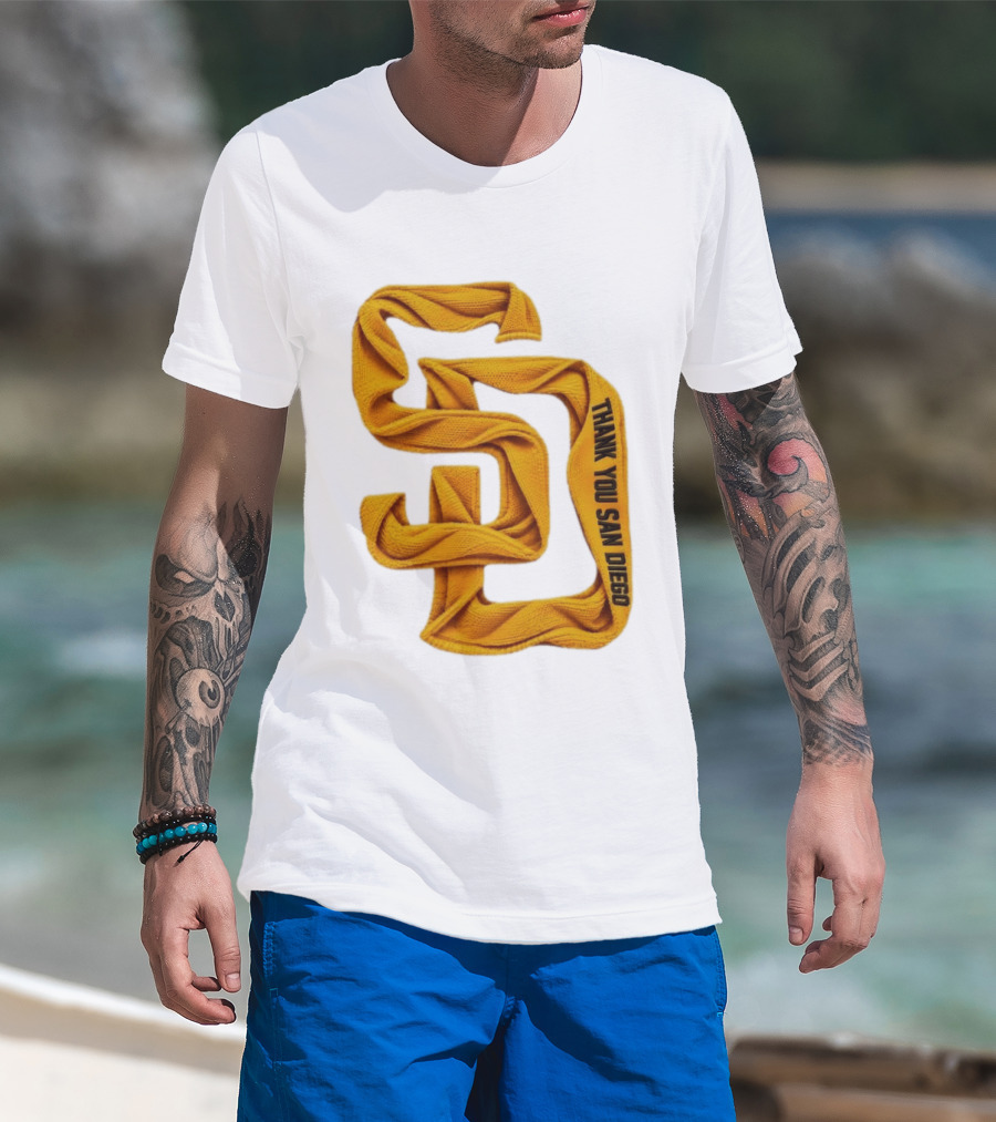 San Diego Padres Thank You San Diego SD Scarf T-Shirt