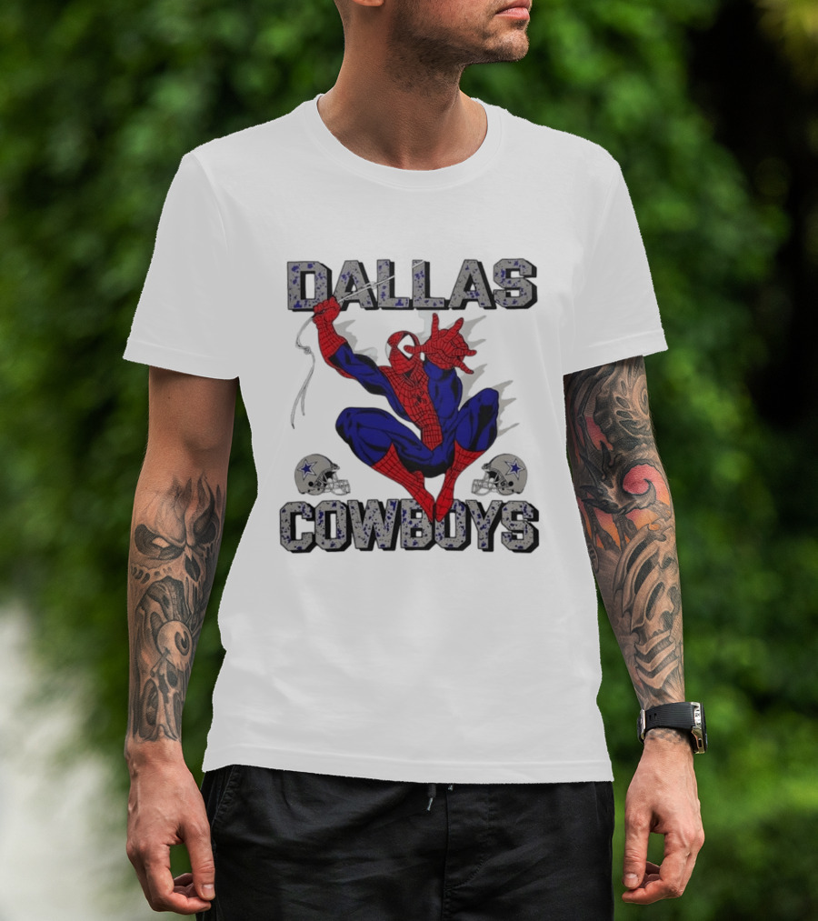 Dallas Cowboys Spider Man Marvel Super Hero NFL T-Shirt