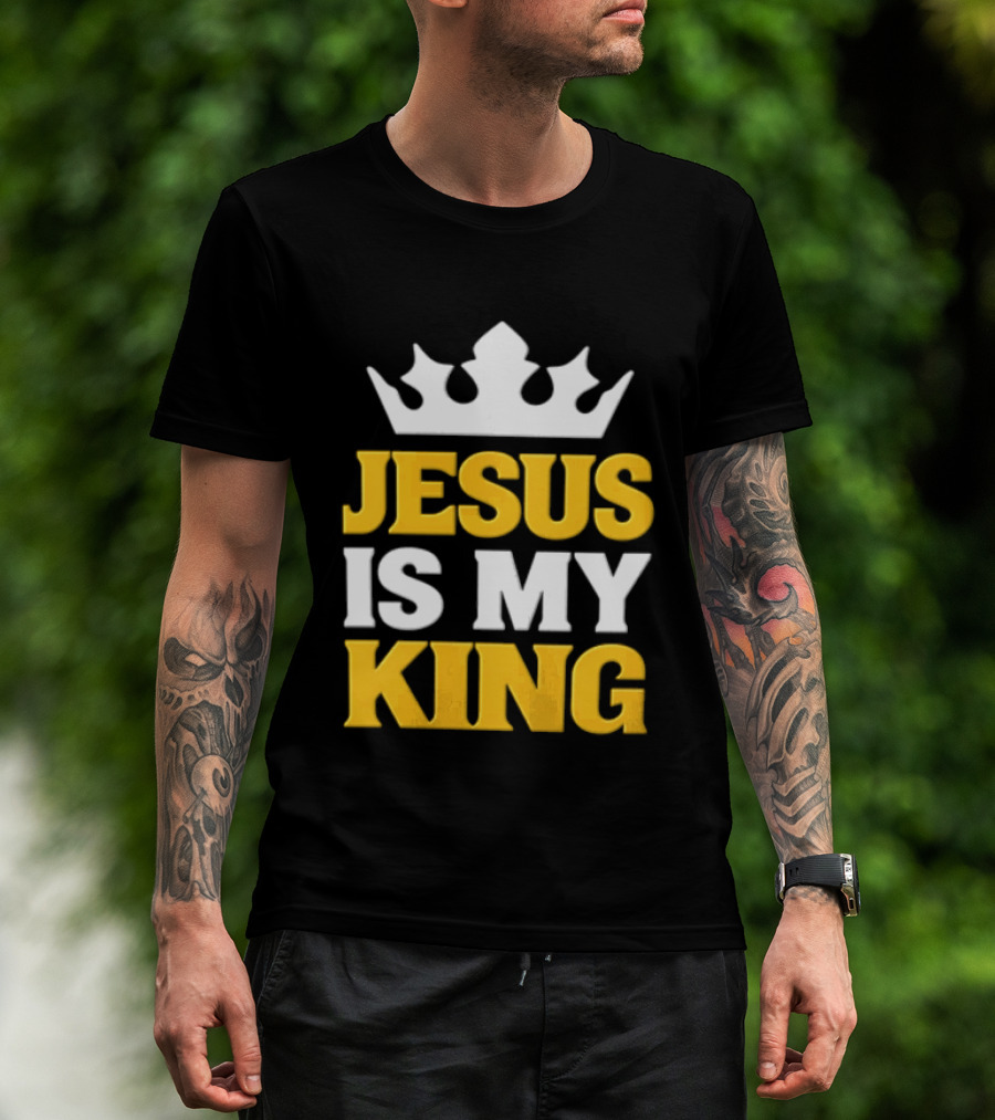 Jesus Is My King White Crown Christian Faith T-Shirt
