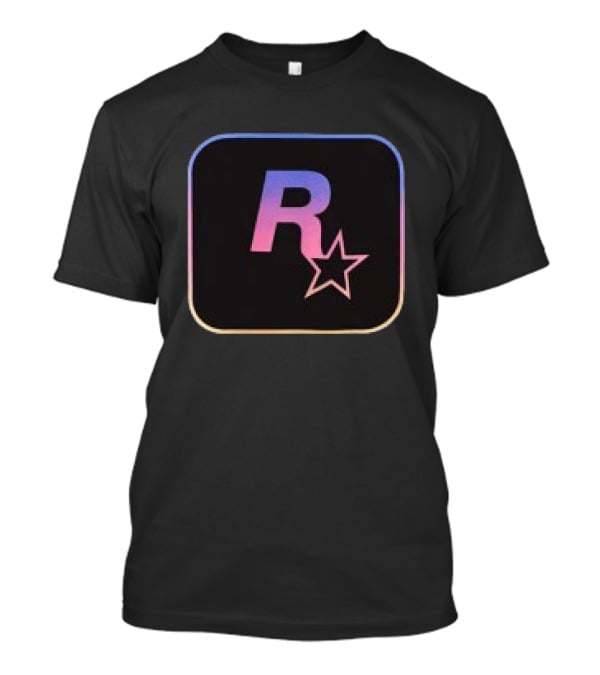 Rockstar Games Store Iconic R Star Black Rockstar Games T-Shirt