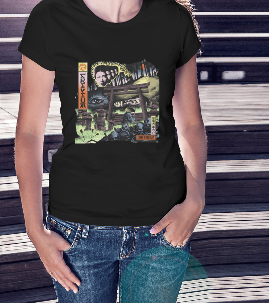 Crown In The Crate Trivium Store Citg Color Cover Black T-Shirt