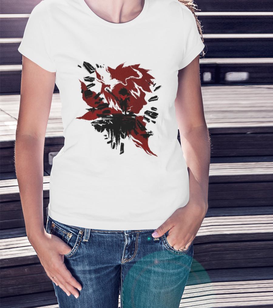 Bastion The Kid Red Silhouette Gaming T-Shirt