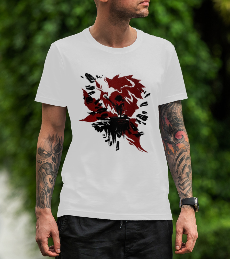 Bastion The Kid Red Silhouette Gaming T-Shirt