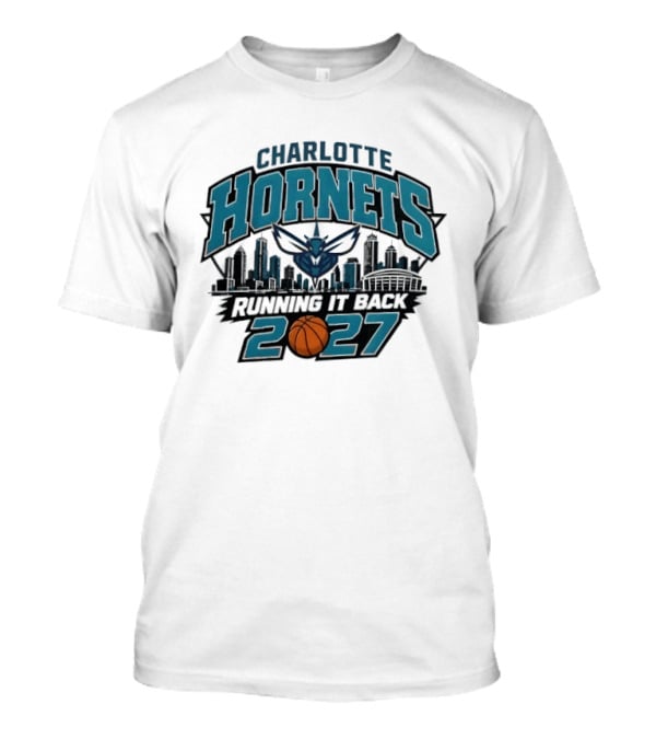 Charlotte Hornets 2027 Skyline Running It Back NBA T-Shirt