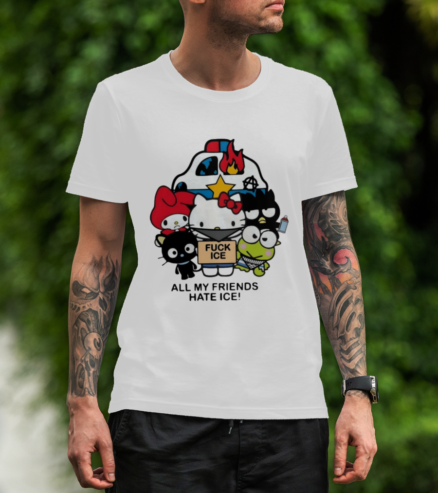 Hello Kitty Fuck Ice All My Friends Hate Ice T-Shirt