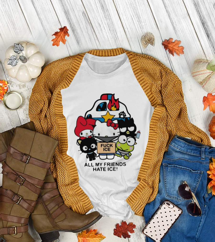 Hello Kitty Fuck Ice All My Friends Hate Ice T-Shirt