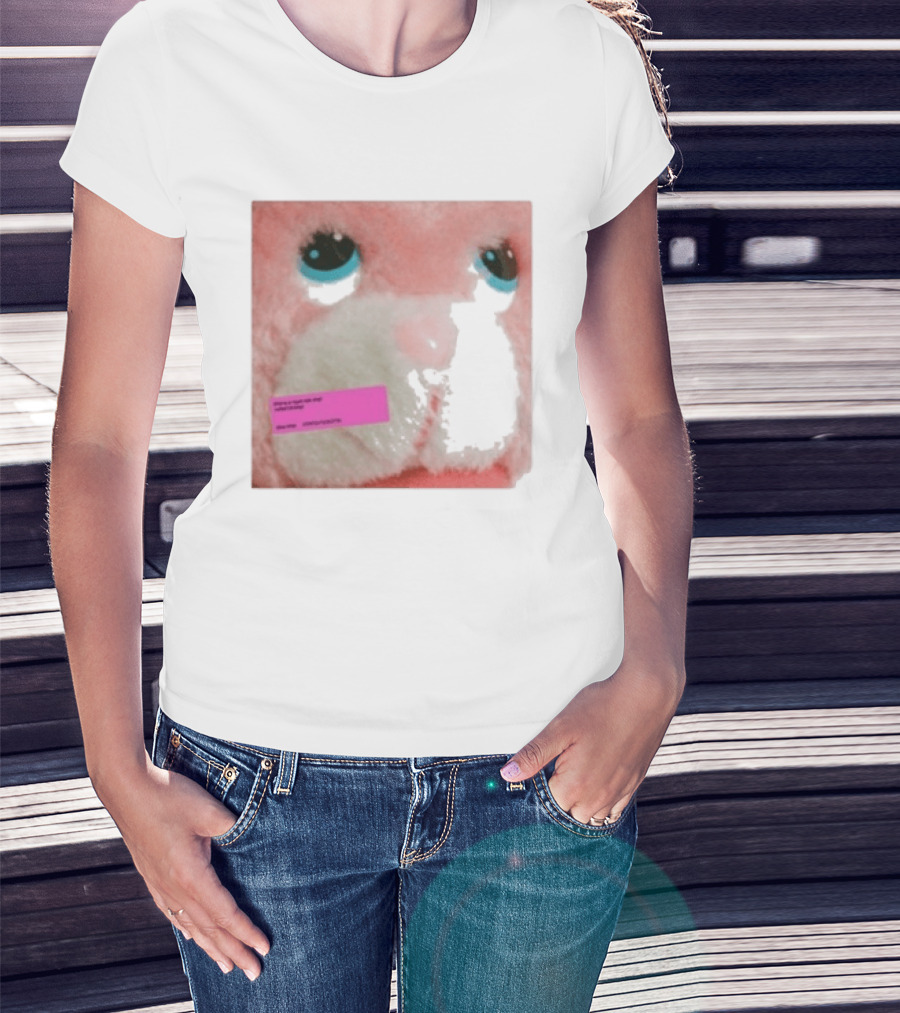 Royel Otis Hickey Album Pink Fluffy Bunny Face T-Shirt