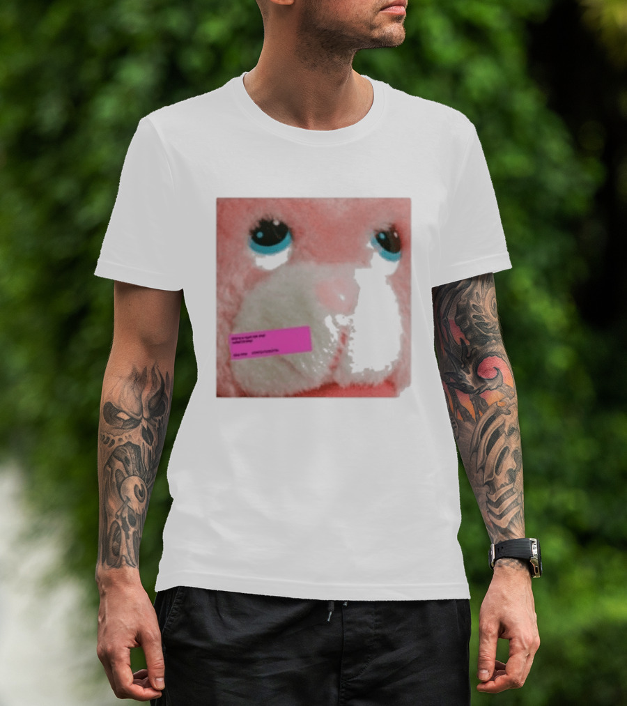 Royel Otis Hickey Album Pink Fluffy Bunny Face T-Shirt