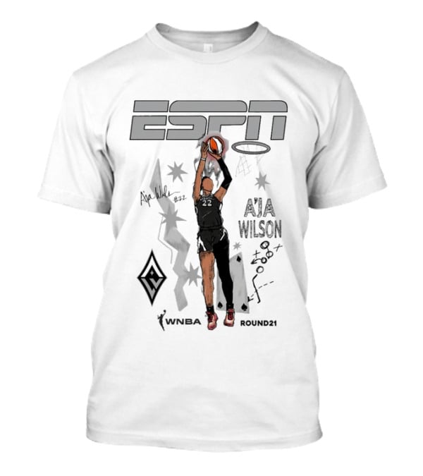 ESPN WNBA A'Ja Wilson Round21 Basketball Player T-Shirt