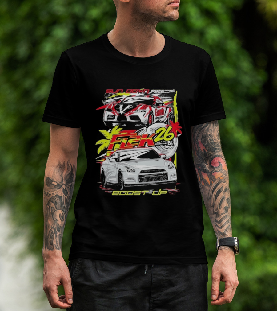 Cleetus McFarland Sun Down Boost Up Import FL2K26 Presented By BC Racing T-Shirt