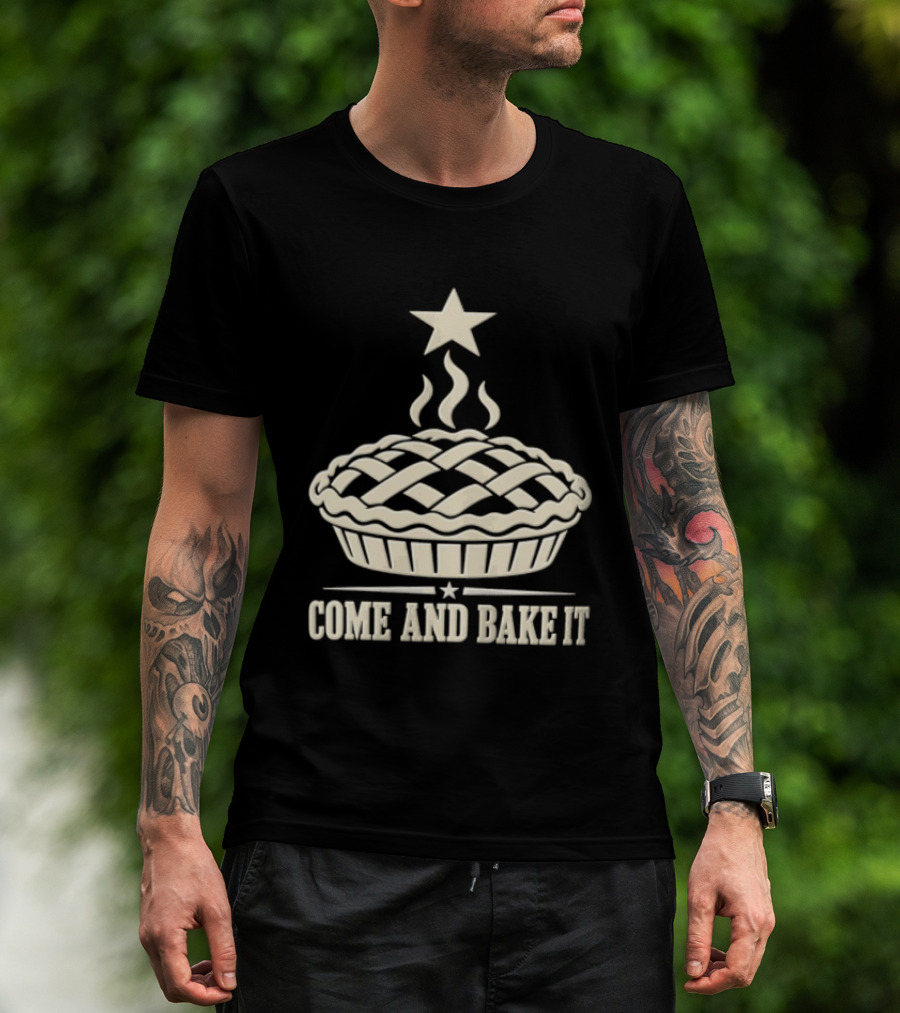 Come And Bake It Pie Star Icon Lattice T-Shirt