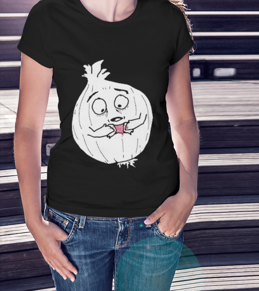 Garlic Shrinkage Funny Cartoon Onion T-Shirt