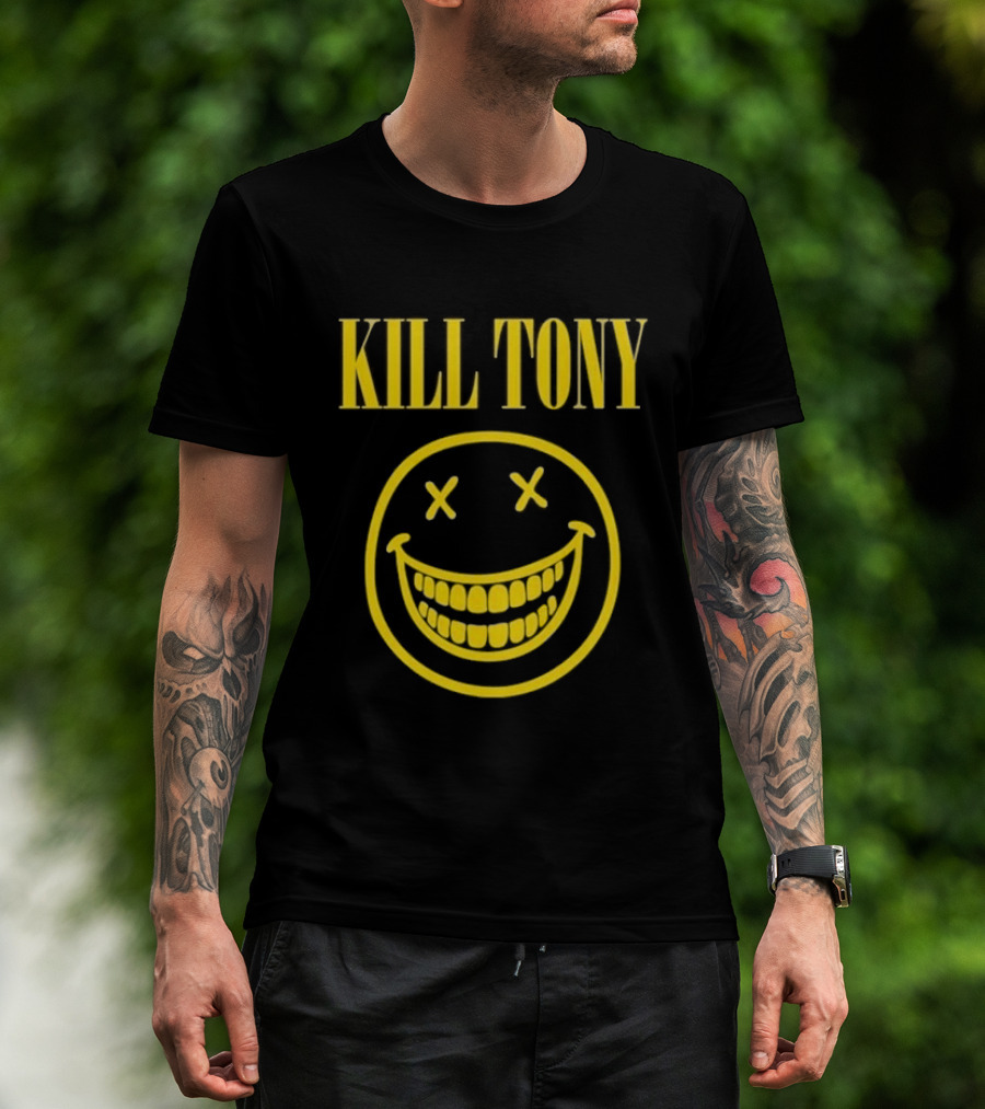 Kill Tony Yellow Smiley Face With Crossed Out Eyes T-Shirt
