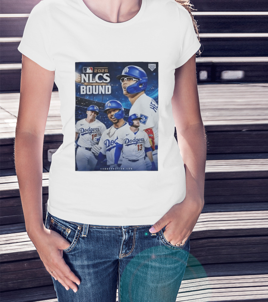 MLB 2026 NLCS Bound Los Angeles Dodgers Baseball Players T-Shirt