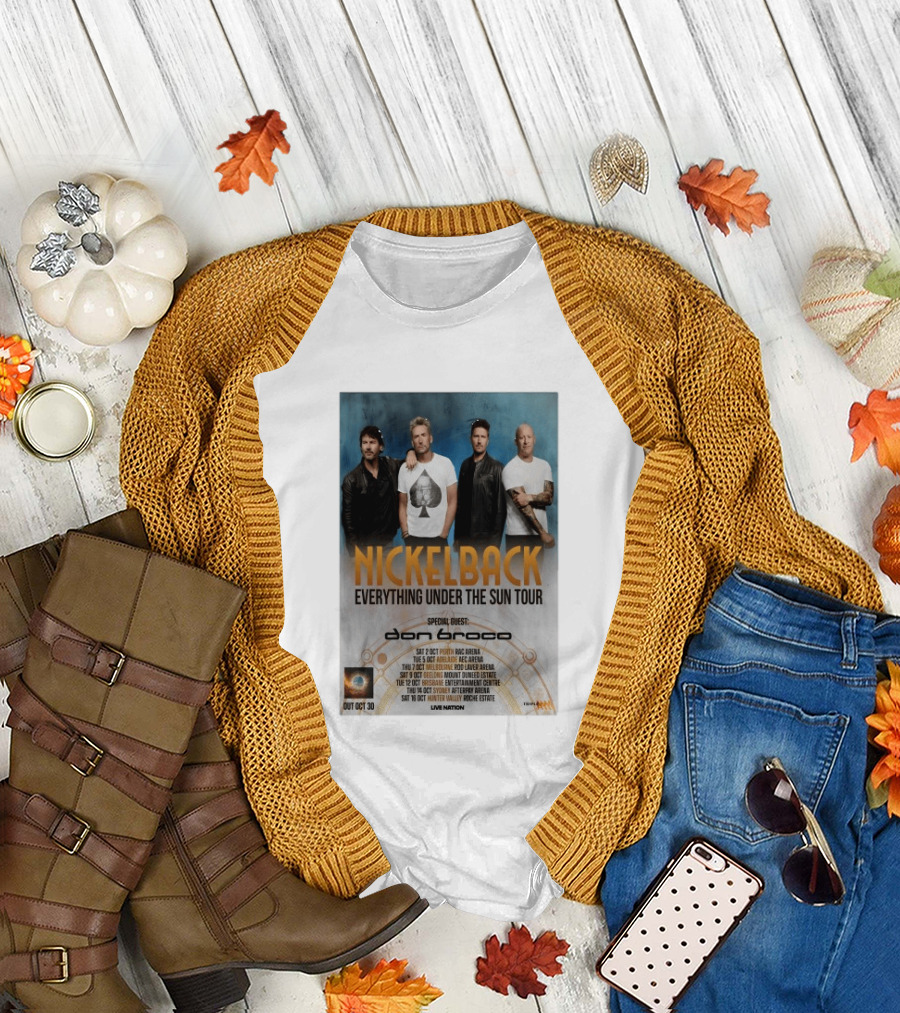 Nickelback October 2026 Everything Under The Sun Tour Dates Featuring Don Broco T-Shirt