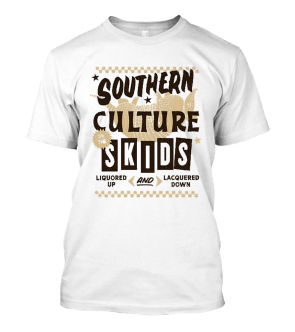 Southern Culture On The Skids Liquored Up And Lacquered Down Armadillo Skids T-Shirt