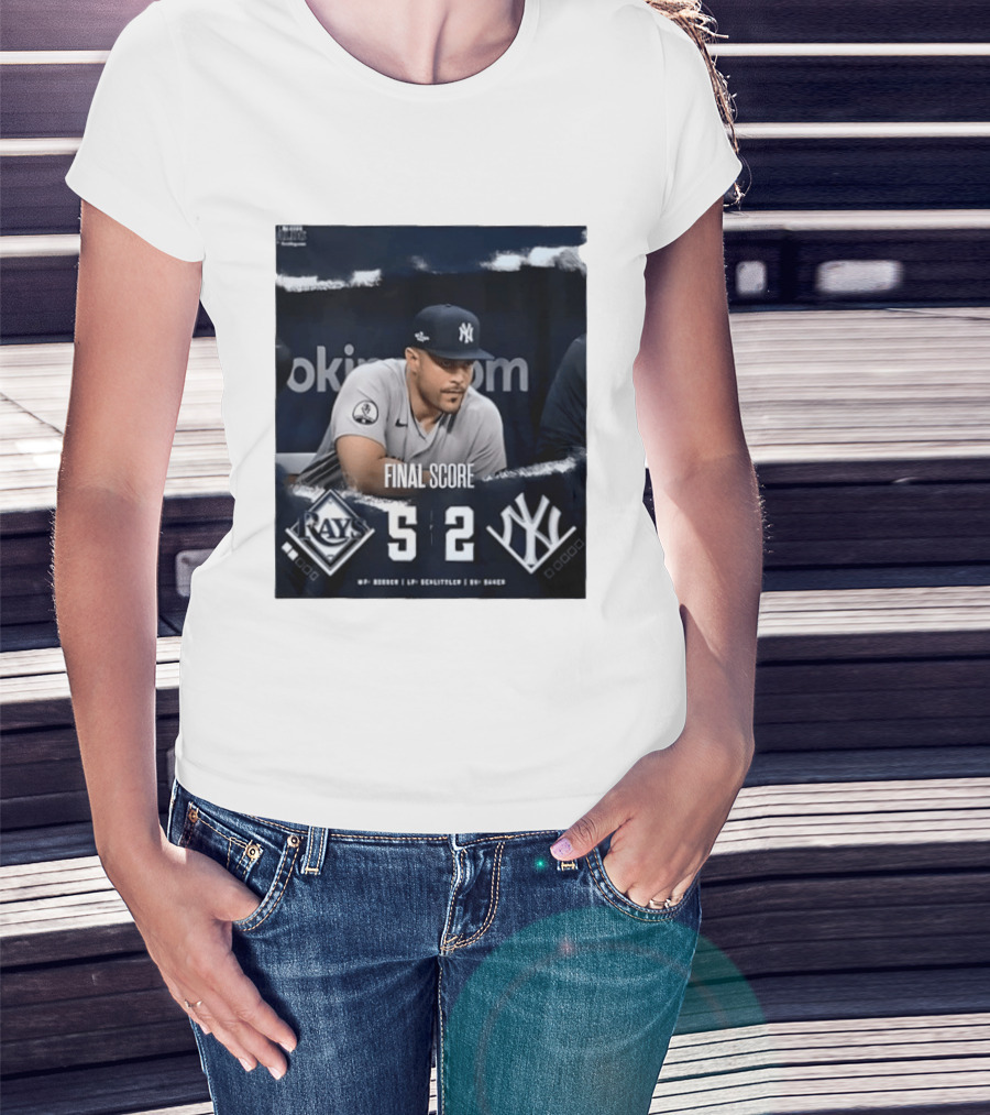 Final Score Tampa Bay Rays 5 New York Yankees 2 ALDS T-Shirt