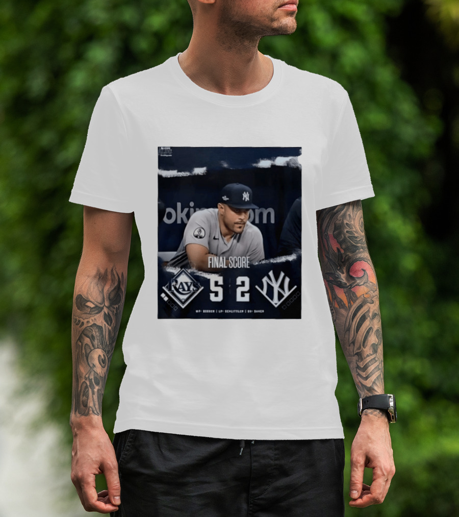 Final Score Tampa Bay Rays 5 New York Yankees 2 ALDS T-Shirt
