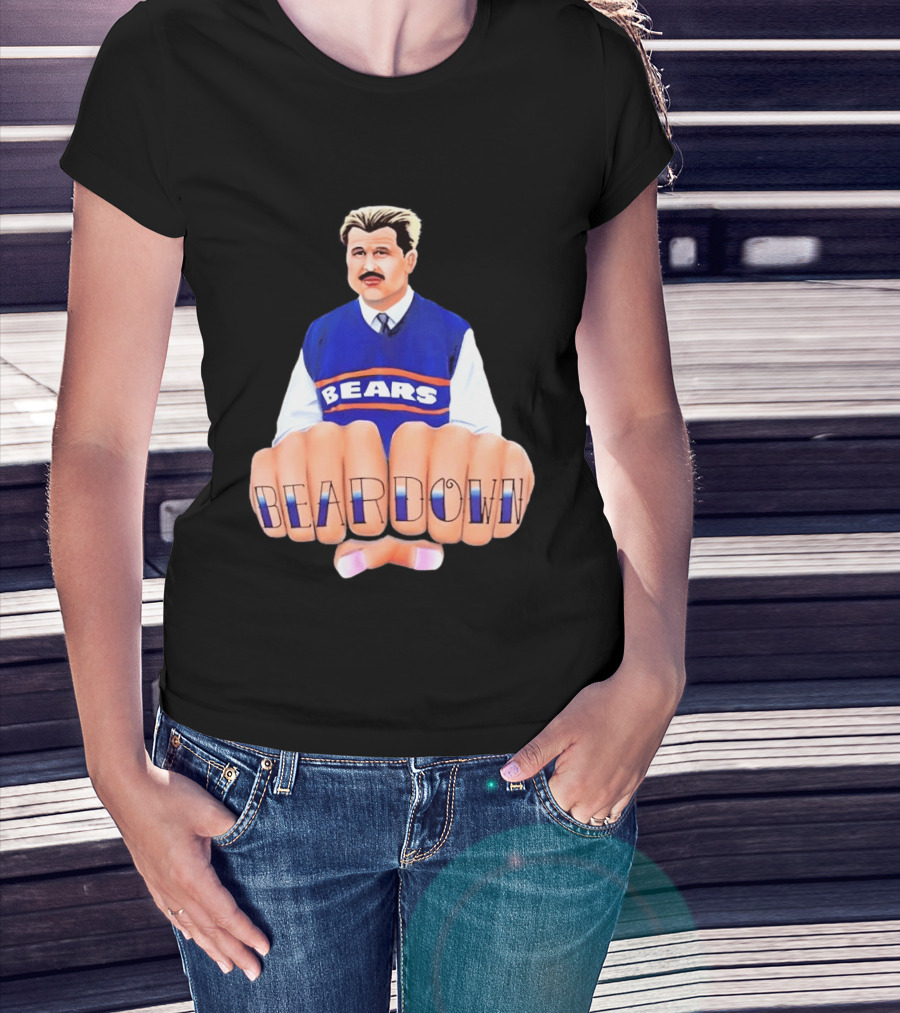 Chicago Bears Mike Ditka Bear Down Fists T-Shirt